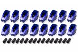 Rocker Arm - Narrow Body - 3/8 in Stud Mount - 1.60 Ratio - Full Roller - Aluminum - Blue Anodized - Small Block Chevy - Set of 16 thumbnail 1