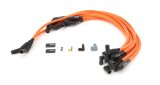 Spark Plug Wire Set - High Performance - Spiral Core - 10 mm - Orange - 90 Degree Plug Boots - HEI Style - Over Headers - Big Block Chevy - Kit thumbnail 1