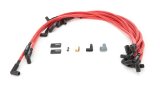 Spark Plug Wire Set - High Performance - Spiral Core - 10 mm - Red - 90 Degree Plug Boots - HEI Style - Under Headers - Big Block Chevy - Kit thumbnail 1