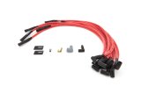 Spark Plug Wire Set - High Performance - Spiral Core - 10 mm - Red - Straight Plug Boots - HEI Style - Over Valve Covers - Small Block Chevy - Kit thumbnail 1