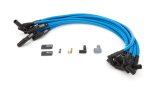 Spark Plug Wire Set - High Performance - Spiral Core - 10 mm - Blue - 135 Degree Plug Boots - HEI Style - Over Valve Covers - Small Block Ford - Kit thumbnail 1