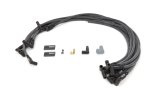 Spark Plug Wire Set - High Performance - Spiral Core - 10 mm - Black - 90 Degree Plug Boots - HEI Style - Around Front of Engine - Small Block Chevy - Kit thumbnail 1
