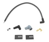 Coil Wire - 10 mm - Sleeved - 24 in Long - 90 Degree Boots - HEI / Socket Style - Black - Kit thumbnail 1