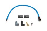 Coil Wire - 10 mm - Sleeved - 24 in Long - 90 Degree Boots - HEI / Socket Style - Blue - Kit thumbnail 1