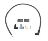 Coil Wire - 10 mm - Sleeved - 36 in Long - 90 Degree Boots - HEI / Socket Style - Black - Kit thumbnail 1