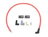 Coil Wire - 10 mm - Sleeved - 48 in Long - 90 Degree Boots - HEI / Socket Style - Red - Kit thumbnail 1