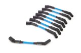 Spark Plug Wire Set - High Performance - Spiral Core - 10 mm - Blue - 135 Degree Plug Boots - Coil Pack Style - GM LS-Series - Kit thumbnail 1