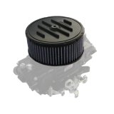 Air Filter Element - Round - Engine Warm Up - Dirt - 6.625 in Diameter - Reusable Cotton - White - Universal - Each thumbnail 1