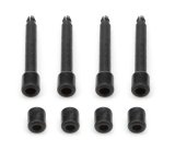 Harness Adjusting Grips - 2 in Belts - Plastic - Black - Set of 4 thumbnail 1