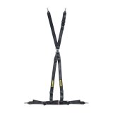 Harness - Rallye - 4 Point - Buckle - DOT Approved - Pull Down Adjust - Bolt-In - Individual Harness - Black - Kit thumbnail 1