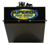 Fuel Cell and Can - 16 gal - SFI - 20.75 in Deep x 16.5 in Wide - 10 AN Male Outlet - 8 AN Male Return - 6 AN Rollover Valve - Foam - Steel - Black Powder Coat - Dirt Late Model / Modified - Each thumbnail 1