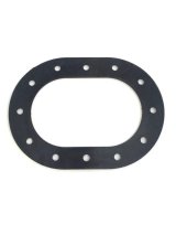Fuel Cell Fill Plate Gasket - 12-Bolt - 3.375 x 5.25 in Oval - Rubber - Black - Each thumbnail 1