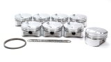 Piston - BBC Small Dome Profile - Forged - 4.530 in Bore - 1/16 x 1/16 x 3/16 in Ring Grooves - Plus 10.00 cc - Big Block Chevy - Set of 8 thumbnail 1