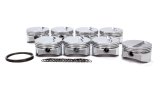 Piston - 400 Flat Top - Forged - 4.125 in Bore - 1/16 x 1/16 x 3/16 in Ring Grooves - Minus 5.00 cc - Small Block Chevy - Set of 8 thumbnail 1