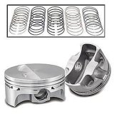 Piston and Ring - Professional Series - Forged - 4.155 in Bore - 1.2 x 1.5 x 3.0 mm Ring Groove - Minus 5.00 cc - Small Block Chevy - Kit thumbnail 1