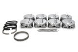 Piston and Ring - Professional Series - Forged - 4.125 in Bore - 1.2 x 1.5 x 3.0 mm Ring Groove - Plus 4.00 cc - Small Block Chevy - Kit thumbnail 1