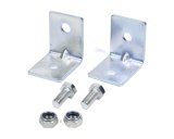 Seat Belt Anchor - Angled - 2-5/8 x 2-1/8 in - 5/8 in Seat Belt Mounting Hole - Hardware Included - Steel - Natural - Pair thumbnail 1