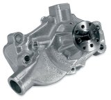 Water Pump - Mechanical - Stage 3 - Adjustable - 3/4 in Pilot - Short Design - Aluminum - Natural - Small Block Chevy - Each thumbnail 1
