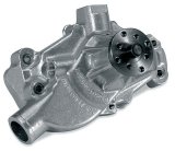 Water Pump - Mechanical - Stage 3 Severe Duty - 3/4 in Pilot - Short Design - Aluminum - Natural - Small Block Chevy - Each thumbnail 1