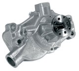 Water Pump - Mechanical - Stage 4 - 3/4 in Pilot - Short Design - Aluminum - Natural - Small Block Chevy - Each thumbnail 1
