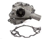 Water Pump - Mechanical - Stage 4 - 3/4 in Pilot - Aluminum - Natural - Small Block Ford - Each thumbnail 1