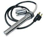 Engine Oil Heater - Internal Element - 195 Watt - 110V / 120V Rating - 3 ft Cord - 4 in Long - Screw-In - 12 AN Male O-Ring Aluminum Fitting - Kit thumbnail 1