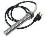 Engine Oil Heater - Internal Element - 195 Watt - 110V / 120V Rating - 3 ft Cord - 4 in Long - Screw-In - 12 AN Male O-Ring Steel Fitting - Kit thumbnail 1