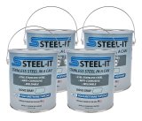 Paint - Stainless Steel in a Can - Urethane - Weldable - Non-Corrosive - Gray - 1 gal Can - Set of 4 thumbnail 1