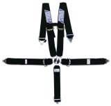 Harness - 5 Point - Camlock - SFI 16.1 - Pull Down Adjust - Bolt-In / Wrap Around - Individual Harness - Black - Kit thumbnail 1