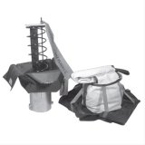 Drag Parachute - Model 410 - Up to 170 MPH - Small Spring Launcher Included - Nylon Pack / Pilot Parachute - Black - Each thumbnail 1