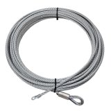 Winch Rope - 3/8 in OD - 85 ft Long - Hook Included - Steel - Galvanized - Each thumbnail 1