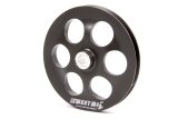 Power Steering Pump Pulley - V-Belt - 1 Groove - Press-On - 6 in Diameter - Aluminum - Black Anodized - Sweet Type 2 PS Pump - Each thumbnail 1