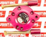 Power Steering Pump Adapter - Aluminum - Red Anodized - Sweet PTO Pump - Kit thumbnail 1