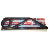 Steering Column Bracket - 1-3/4 in Diameter Tube - Clamp / Bolt-On - 9-3/8 in Length - Aluminum - Black Anodized - Pair thumbnail 1