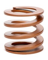 Bump Stop Spring - Flat Wire - 2.25 in Free Length - 2.3 in OD - 700 lb/in Spring Rate - Steel - Copper Powder Coat - Each thumbnail 1