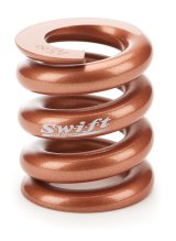 Bump Stop Spring - Round Wire - 2.25 in Free Length - 2 in OD - 4500 lb/in Spring Rate - Steel - Copper Powder Coat - Each thumbnail 1