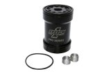 Oil Filter - Canister - Screw-On - 5.75 in Tall - 1-12 in Thread - 45 Micron Replaceable Element - Aluminum - Black Anodized - Universal - Each thumbnail 1