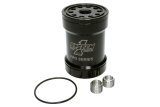 Oil Filter - Canister - Screw-On - 5.75 in Tall - 1-12 in Thread - 75 Micron Replaceable Element - Aluminum - Black Anodized - Universal - Each thumbnail 1