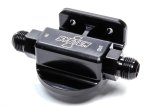 Remote Oil Filter Mount - Single Filter - 1-12 in Thread - 12 AN Male Inlet - 12 AN Male Outlet - Bolt-On - Side Ports - Aluminum - Black Anodized - Each thumbnail 1