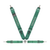 Harness - 4-Point - Race - Camlock - Pull Up Adjust - Bolt-In - Individual Harness - Green - Kit thumbnail 1
