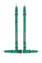 Harness - 4-Point - Drift II - Push Button - Pull Up Adjust - Bolt-In - Individual Harness - Green - Kit thumbnail 1