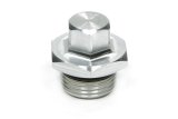 Inspection Plug - Hex Head - O-Ring Seal - Aluminum - Clear Anodized - Tiger 10 in Center and Side Bells - Each thumbnail 1