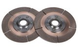 Clutch Disc - Full Circle 6-Rivet - 5.5 in Diameter - 1-5/32 in x 26 Spline - Rigid Hub - Metallic - Tilton Clutches - Pair thumbnail 1