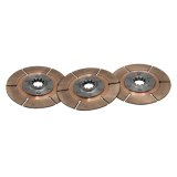Clutch - Full Circle 6-Rivet - 5.5 in Diameter - 1-1/4 in x 29 Spline - Rigid Hub - Metallic - Tilton Clutches - Set of 3 thumbnail 1
