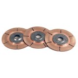 Clutch Disc - Full Circle 6-Rivet - 5.5 in Diameter - 1-5/32 in x 26 Spline - Rigid Hub - Metallic - Tilton Clutches - Set of 3 thumbnail 1