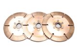Clutch Disc - Full Circle 6-Rivet - 7.25 in Diameter - 1-5/32 in x 26 Spline - Rigid Hub - Metallic - Tilton Clutches - Set of 3 thumbnail 1