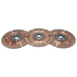 Clutch Disc - Full Circle 8-Rivet - 7.25 in Diameter - 1-1/4 in x 29 Spline - Rigid Hub - Metallic - Tilton Clutches - Set of 3 thumbnail 1