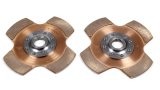 Clutch Disc - 4-Paddle 8-Rivet - 7.25 in Diameter - 1-5/32 in x 26 Spline - Rigid Hub - Ceramic / Metallic - Tilton Clutches - Pair thumbnail 1