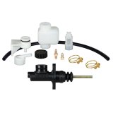 Master Cylinder - 75-Series - 0.75 in Bore - 1.100 in Stroke - Direct / Remote Reservoir - Aluminum - Black Anodized - 2-1/4 in Flange Mount - Kit thumbnail 1
