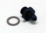 Fitting - Adapter - Straight - 6 AN Male to 4 AN Male - Aluminum - Black Anodized - Inlet - Tilton 77-Series Master Cylinders - Each thumbnail 1